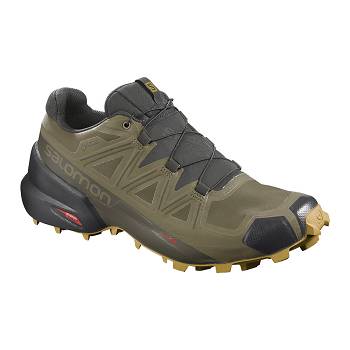 Salomon SPEEDCROSS 5 GORE TEX - Olivovo Zelene Trailová Bežecká Obuv Panske, SALO119